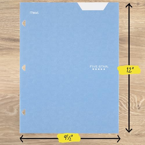 Five Star 4-Pocket Folder Set - 6 Assorted Colors, Fits 3-Ring Binders, Holds 8.5x11 Paper, Black/Blue/Red/Green/Purple/White