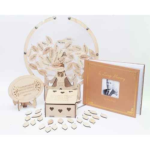 NOVABORI - Funeral Guest Book Set - Funeral Guest Book for Memorial Service - Memory Book for Funeral - Celebration of Life Guest Book - Guest Book for Funeral - Funeral Guest Book