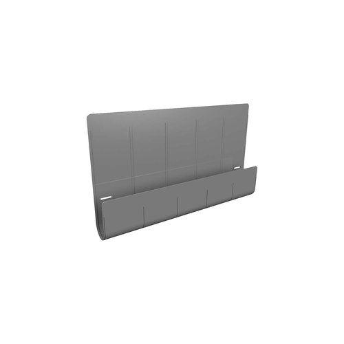 deflecto Oasis Privacy Panel, 24 x 2.7 x 16.36, Gray