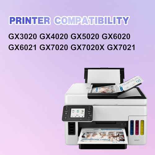 GI-26 GI26 GX7021 Ink Refill Bottles Compatible with Canon 26 GI-26 GI26 Ink Bottles Work for Canon MAXIFY GX7021 GX6021 GX5020 GX4020 GX3020 GX7020 GX6020 GX6120 Megatank 4 Pack