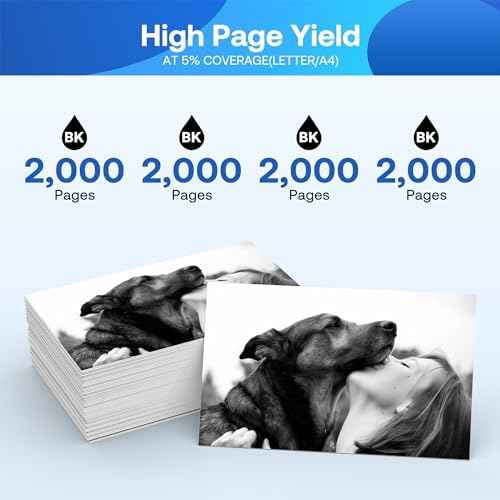 4-Pack 104 Black Toner Cartridge Replacement for Canon 104 CRG104 ImageClass D420 D480 MF4350D MF4370DN MF4150 MF4270 MF4690 Laser Printer