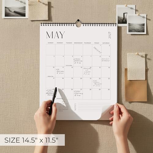 2026-2027 Wall Calendar - Full Year Planning & Office Organizer, Black & White