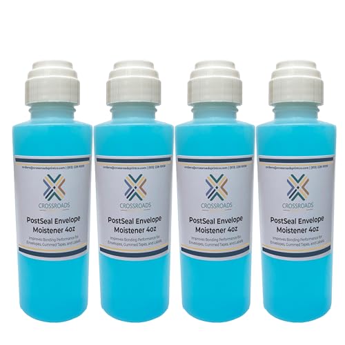 Crossroads Print Co. Envelope Moistener 4-Pack - Felt Tip, Leak-Free, Water-Activated Tape & Envelope Sealing