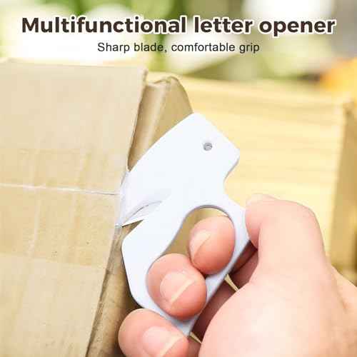 5PC Letter Opener Envelope Slitter, 2026 New Letter Openers Plastic with Blade Envelope Opener Mail Opener for Envelope,Package,Paper Cut,Safe Letter Opener (Black)