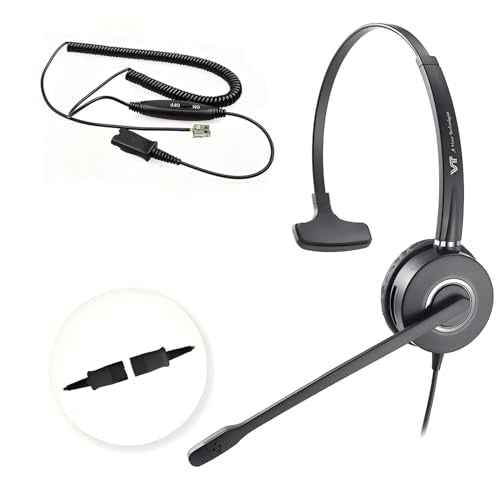 VT RJ9 Headset for Cisco-IP-Phones - Telephone Headset with Noise Cancelling Mic with Mute&Volume Control 7945G, 7965G, 8811, 8841, 8845 (7900/8800/8900 Series)