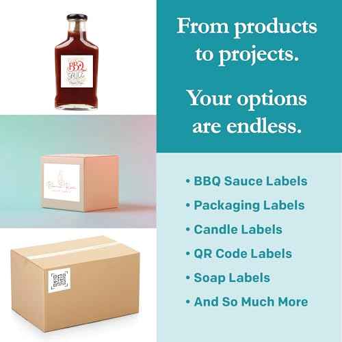 Premium Label Supply White Sticker Square Labels ? 4" x 4" ? Laser/Inkjet Compatible ? (4 per Sheet), 25 Sheets - 100 Total Adhesive Labels