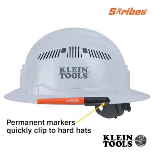 Klein Tools 861002 Skribes Permanent Markers, Ultra Fine Tip, Professional-Grade Ink, Jobsite Marker for Wet, Dry, and Oily Surfaces, Black, 2-Pack