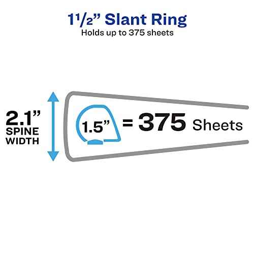 Avery Heavy-Duty View 3 Ring Binder, 1.5 Inch EZD Rings, Great for Portfolios, Office, School Notebooks, and More, 1 Mint Binder (79271)