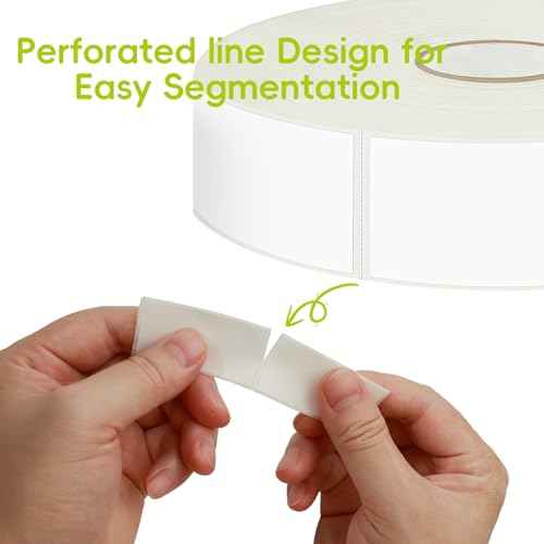 1200 Blank Removable Freezer Labels Water Oil Resistant with Perforation Line for Easy Distribution and Use,Apply Food containers Jars,and Kitchen Pantry Organization (1 "x 2")