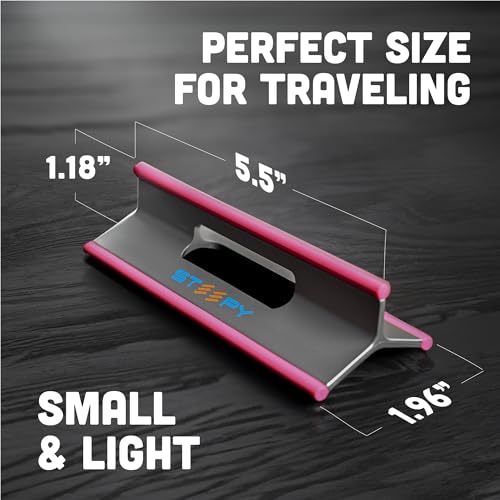 Steepy Portable Laptop Stand for Desk ? Adjustable Height, & Portable Laptop Holder ? Ergonomic Computer Stand for Cooling & Comfort ? Slip-Proof, Sturdy Design ? Universal Fit for 13-17 Inch Devices