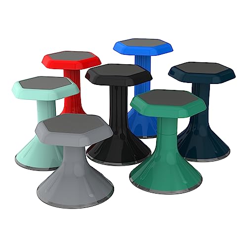 Learniture Backless Active Learning Stool for Office Desks and Classrooms, Active Learning Wobble Chair with Rocking Motion, 18" H, Seafoam