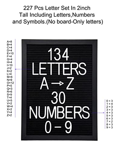 G GAMIT 2 Inch White Felt Letter Board Letters Set - 227pcs for Message Boards
