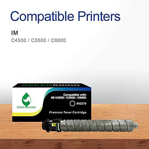 GREENRHINO Remanufactured High Yield Toner Cartridge for Ricoh IM C4500/C5500/C6000 - 842279 (Black, 33,000 Pages at 5% Coverage, 1-Pack)