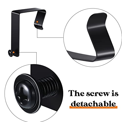Black 4-Piece Adjustable Cubicle Partition Hanger Set for Office & Whiteboards