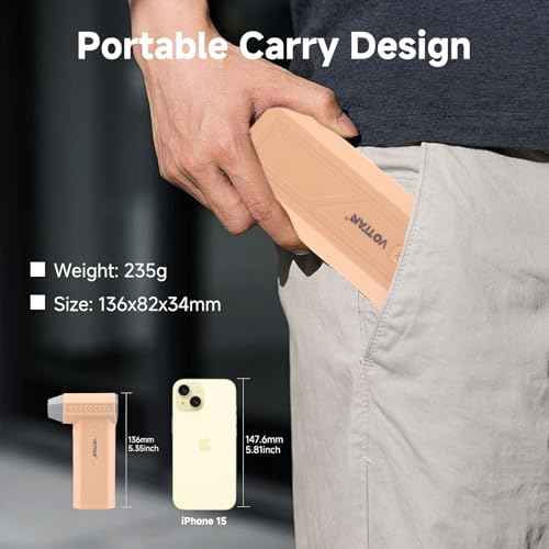 120,000 RPM Electric Air Duster, 3-Gear Adjustable Powerful Electric Air Blower 4000mAh Cordless Compressed Air Duster for PC Clean