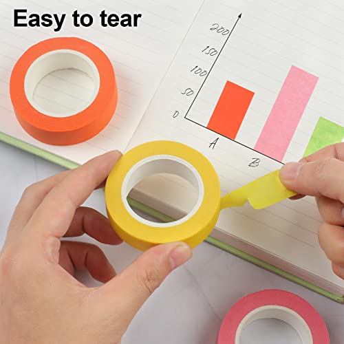 Guirnd 12PCS Colored Masking Tape 1.7cm x 12m Kids Art Supplies DIY Craft