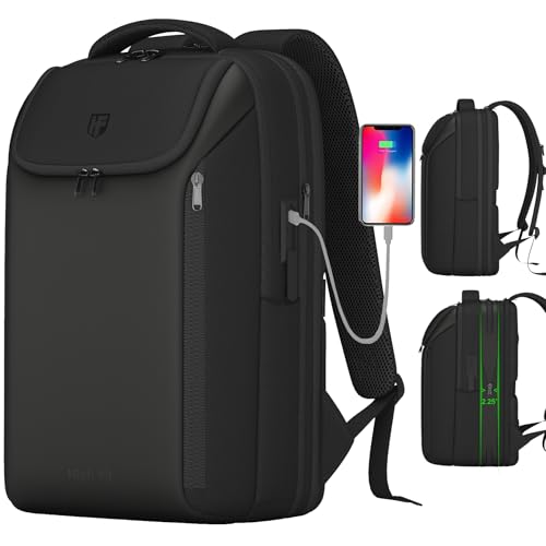 Expandable Travel Backpack, Business Laptop Backpack,TSA-Flight Approved Backpack with USB Charging Port fit 17.3 Inch Laptop for Men Women