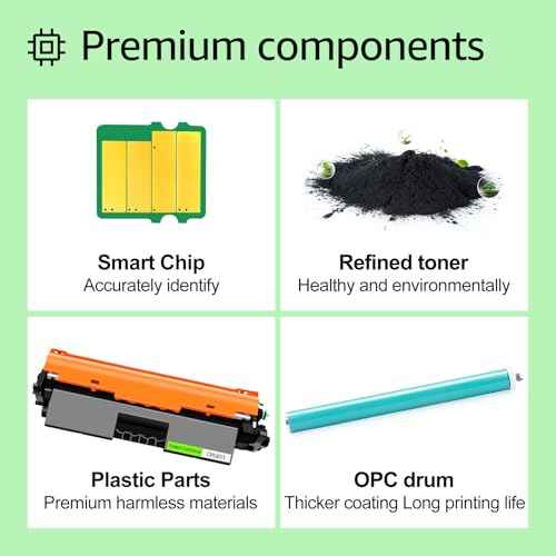greencycle 4 Pack CRG051 Toner Cartridge Replacement Compatible for Canon 051 Black Toner Cartridge 2168C001 ImageCLASS LBP160 LBP161dn LBP162dw MF264dw MF267dw MF269dw Printer Ink Cartridge (4PCS)