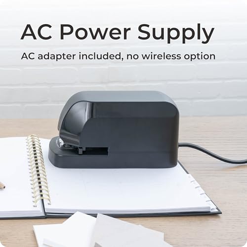 Eco Electronix Heavy Duty Automatic Electric Stapler – Desktop Office (Heavy Duty Black / Extra Large)