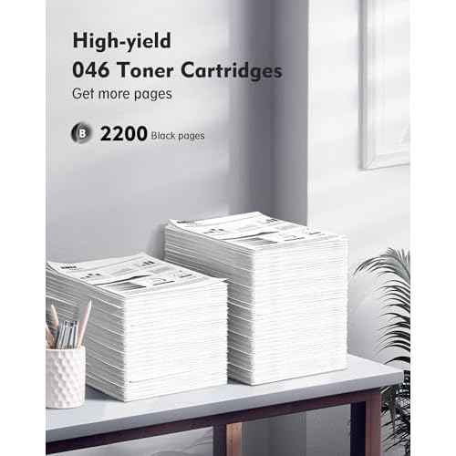 046 Black Toner Cartridge - Replacement for Canon 046 Toner Cartridge Set CRG-046 046H CRG-046H for Color ImageCLASS MF733Cdw MF731Cdw MF735Cdw MF654Cx Series Printer (2-Pack)