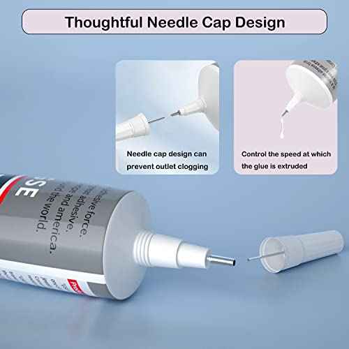 B7000 Jewelry Glue for Making, FITTDYHE 1PCS 50ML/1.69 fl oz Clear Adhesive for Rhinestone, Fabric, Multipurpose Super B-7000 for Phone Repair, Nail Art, Wood, Glass, Charms