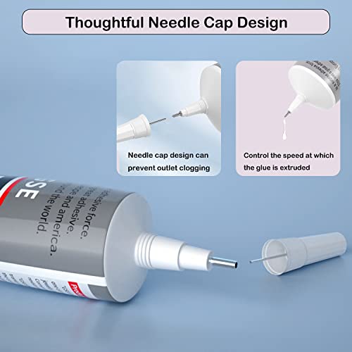FITTDYHE 50ML Clear Jewelry & Craft Glue - Waterproof Multi-Purpose Adhesive for Rhinestones, Nails, Phone Repair