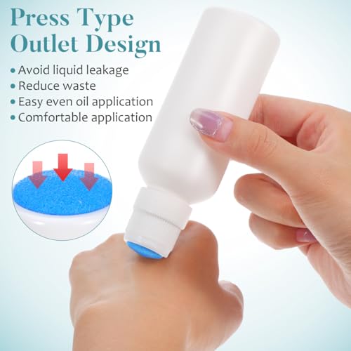 4 Pack Refillable Plastic Squeeze Bottles with Sponge Tips for Art, Cosmetics & Essential Oils