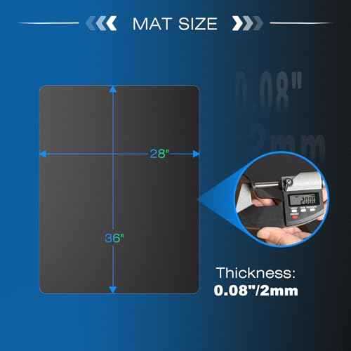 Chair Mat for Hardwood Floor, 36" x 28" Easy Glide Desk Chair Mat for Rolling Chair, Anti-Slip Floor Protector Computer Desk Mat, Vinyl Floor Mat for Gaming Room Home Office, Black