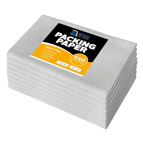 Bryco Goods Packing Paper Sheets for Moving 640 Sheets 27x17in Reusable Newsprint