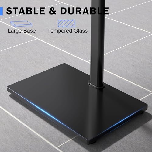 XINLEI Universal Floor TV Stand with Bracket for 32-75" TVs, Black, 132lbs, VESA 600x400
