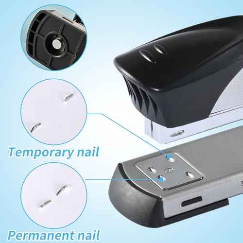 Long Reach Stapler,with 2000 Staples & Stapler Remover Full Strip£¬20-25 Sheet Capacity,with Built-in Ruler and Adjustable Locking Paper Guide, Silvery