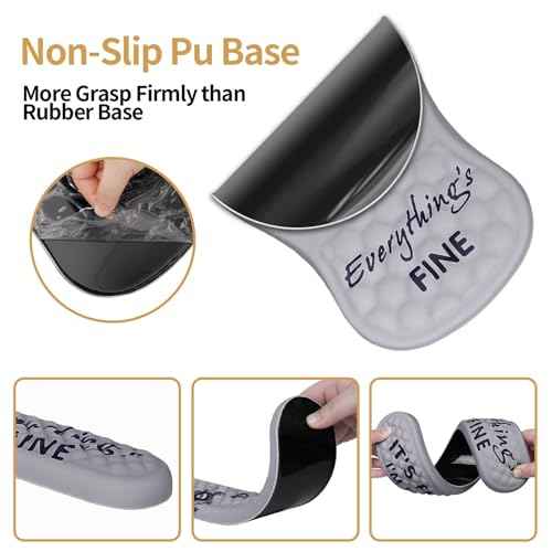 Mouse Pad Wrist Support,Ergonomic Mouse Pad with Wrist Rest,Computer Mouse Pads Pain Relief Keyboard Wrist Rest with Coaster Set,Non-Slip Computer Gel Mouse Pad for Desk Laptop Office-Black Cat