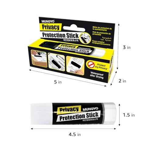 MUNGYO Identity Theft Protector Privacy Protection Stick, 1 Count Privacy Protecting Blackout Marker, Redacting Pen, Private Information Protector Stick, Roll-on Black Marker Pen on Any Surface.