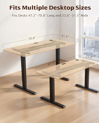TOPSKY Dual Motor Standing Desk Frame Black Without Stand 225 lbs Capacity