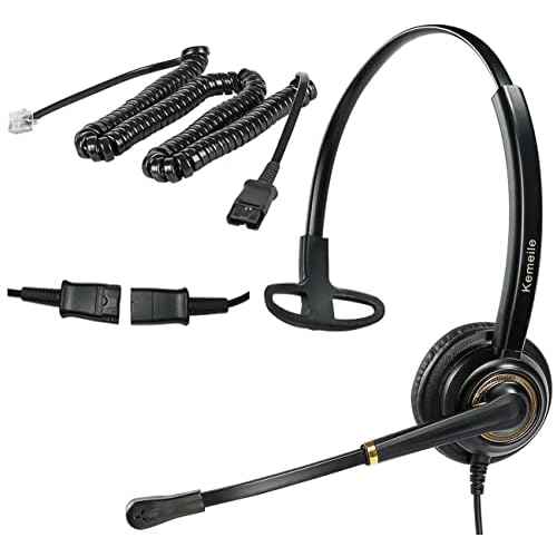 N/X KEMEILE Telephone Headset with Noise Cancelling Mic, Corded RJ9 Phone Headset Compatible with Cisco CP-7821 7841 7942G 7931G 7940 7941G 7945G 7960 7961G 7962G 7965G 7975G 8811 8841 8861 9951 etc
