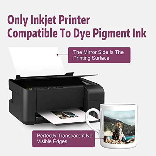 100 Sheets Waterslide Decal Paper INKJET CLEAR,8.5X11 Inch Water Slide Transfer Paper Transparent Printable for Tumblers,Ceramics,Plastics,Glasses,DIY