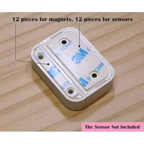 Adhesive Replacement Tape for Ring Alarm Contact Sensors & Magnets (2nd Gen) ? Durable Double-Sided Pads for Easy Installation ? Pack of 12 Sensor Pads & 12 Magnet Pads, Pre-Cut, No Cutting Needed
