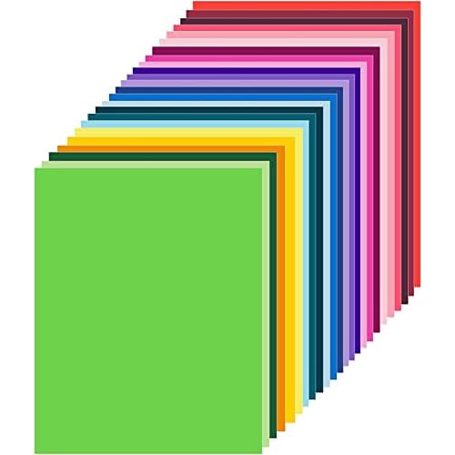 200 Colored Cardstock Paper,Colorful Card Stock 250 GSM Heavy Weight for DIY Art, Scrapbook, Paper Crafting (200)