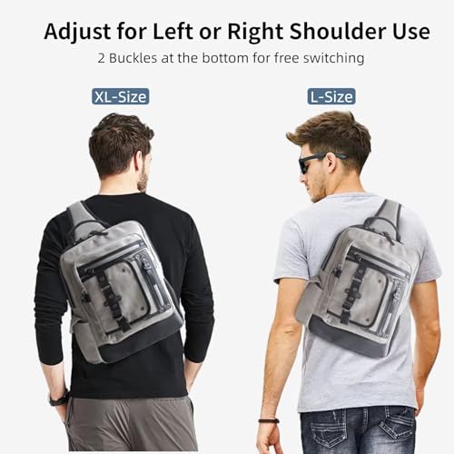 Schkleier Messenger Bag for Men Canvas Sling Bag Crossbody Backpack Laptop Shoulder Bag Hiking Daypacks Casual Tactical