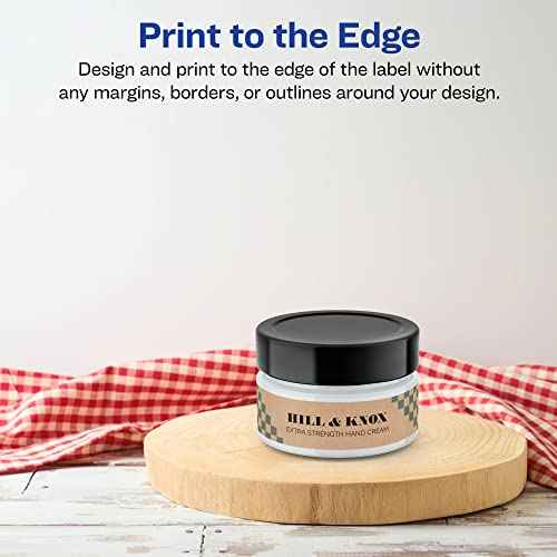 Avery Kraft Brown Rectangle Labels, Sure Feed Technology, 1.5" x 2.75", 500 Kraft Brown Labels, Print-to-The-Edge, Laser/Inkjet Printable