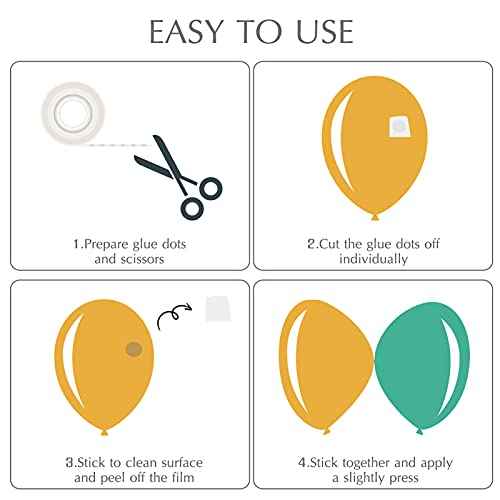 ALLFUN 1000 Pieces Clear Glue Points Dots Double Sided Adhesive Removable for Balloons Craft Sticky