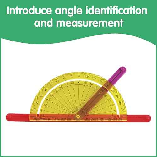 edxeducation GeoStix Deluxe Set | Teach Geometry | 100 Construction Sticks, 2 Protractors, Activity Cards | Manipulative for Math, Art and Fine Motor Skills