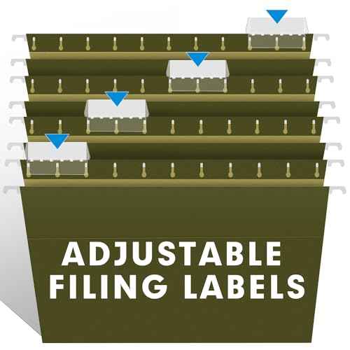 Extra Capacity Hanging File Folders, RAZCC 60 Pack Letter Size Reinforced Hanging Folders with Heavy Duty 2 Inch Expansion for Bulky Files, Filing Cabinet, Adjustable Tabs, Green