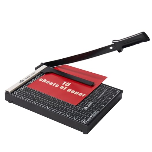 ISDIR 12 Inch Paper Trimmer with Safety Lock & Side Ruler - Black 5