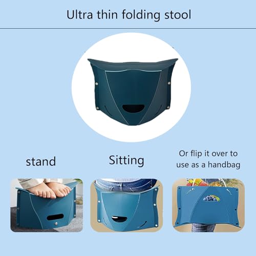 Travel Footrest for Airplane - Portable Folding Stool in Dark Blue by DISFAT