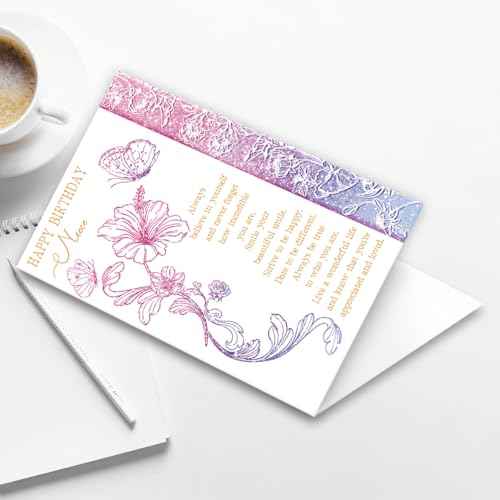 Niece Birthday Card, Unique Birthday Cards for Niece,Adult Gifts from Aunt