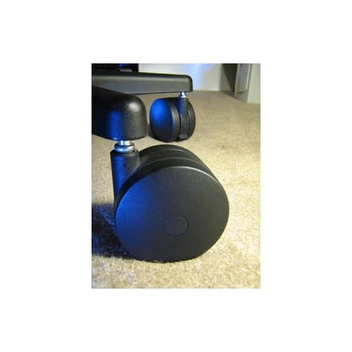 Miracle Caster! Extra Large Chair Wheels. 4" Set of Five. Great for carpet. Replaces chair mat.