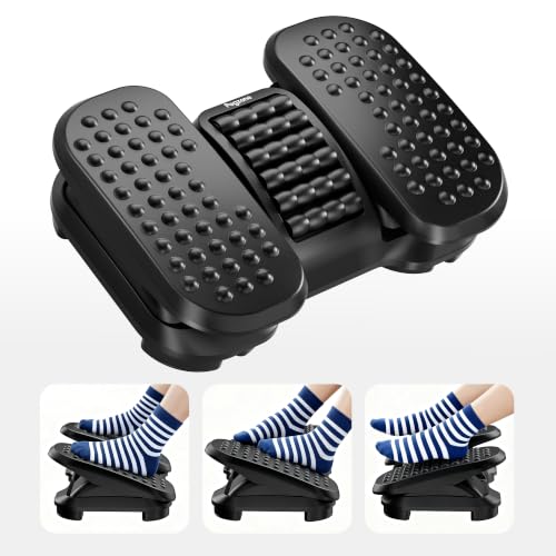 Pegzone Under Desk Foot Rest with Massage Texture, 2 Height Settings