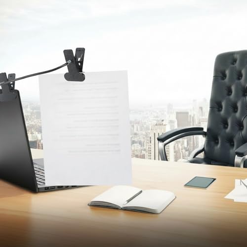 2 Pcs Mini Paper Holder Clips for Typing, Black Document Clamp - YooNotee