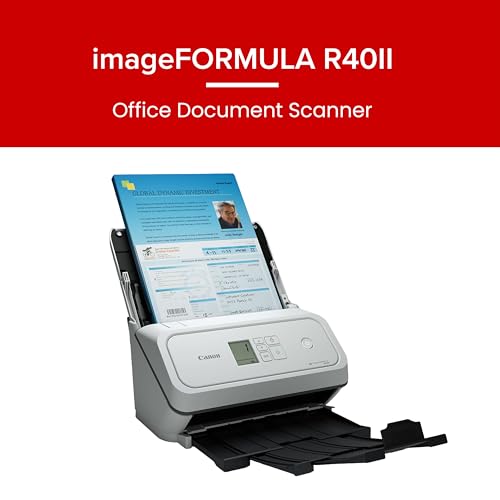 Canon imageFORMULA R40II Office Document Scanner - Duplex, Easy Setup, Cloud Scan